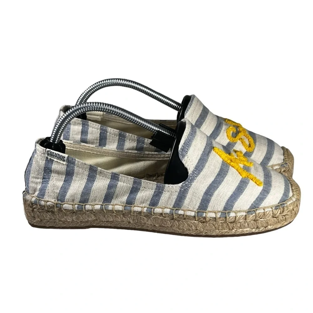 Soludos x Le Meridien Shoes Au Solei Espadrilles Slip-On Size 6.5 Blue Yellow